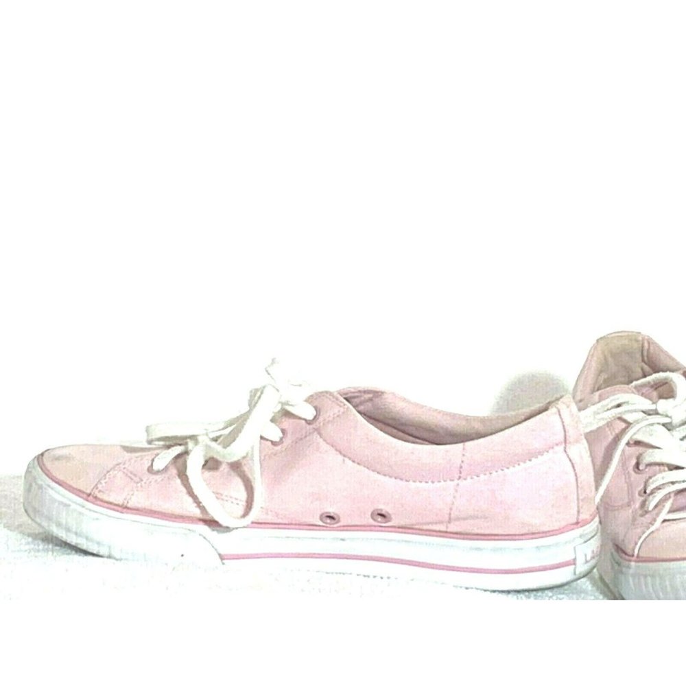 SOLD!!!!    LACOSTE LINDON PINK Canvas Lace Up Sneakers Size 9